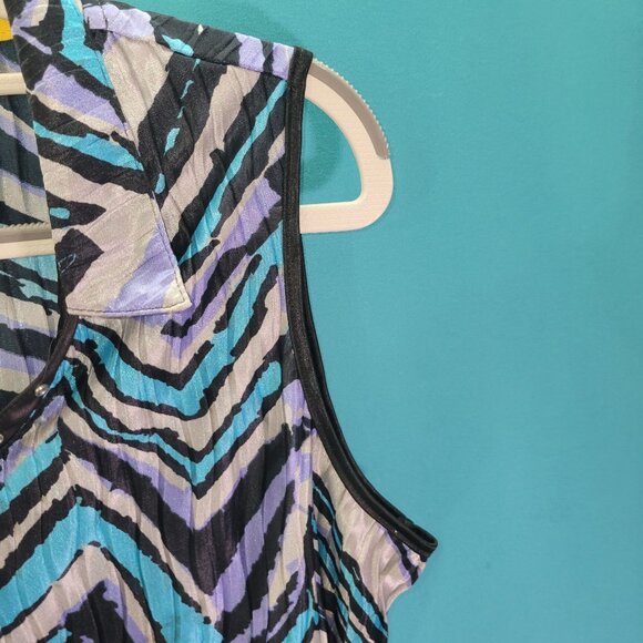 Jamie Sadock Womens Sleeveless Collared Top Size S 100% Polyester Multicolor - Picture 6 of 9